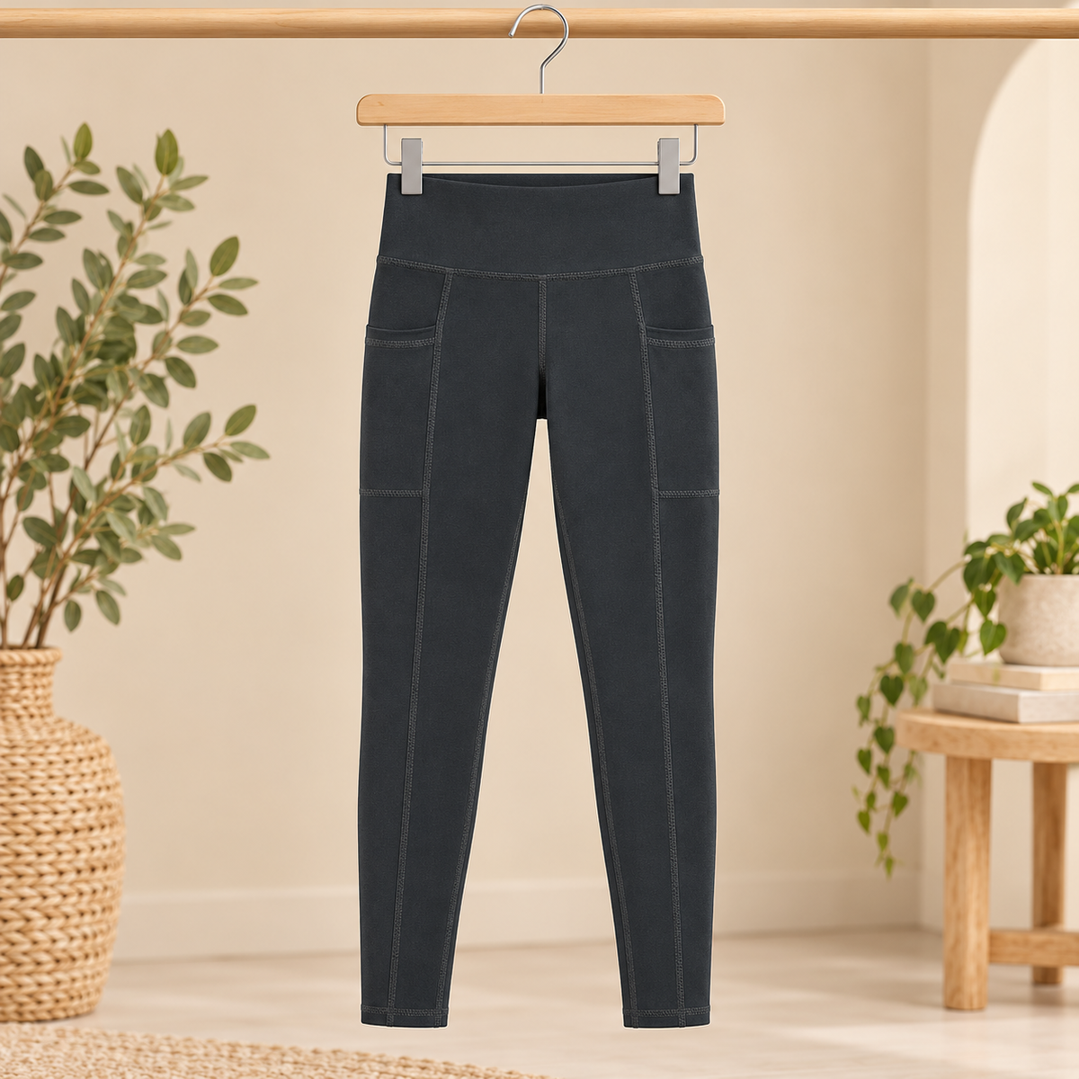 Girls black high waisted leggings