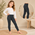 Girls black high waisted leggings