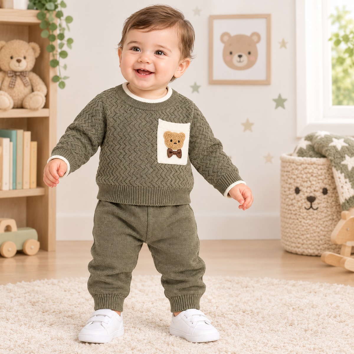 Baby boys teddy bear 2 piece set