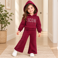 Girls Burgundy 'ICON' 2 piece set