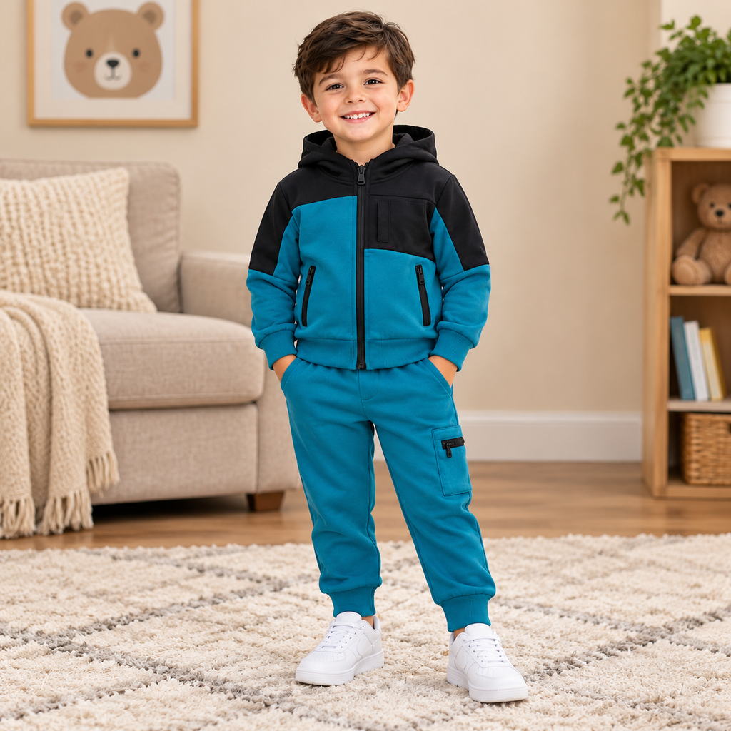 Boys 2 piece hooded tracksuit