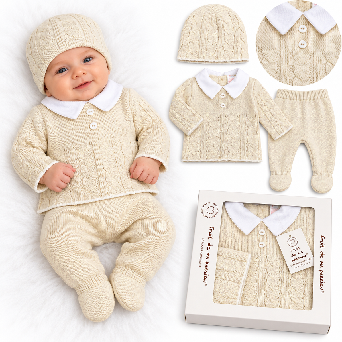 Unisex baby 'fruit de ma passion' gift set